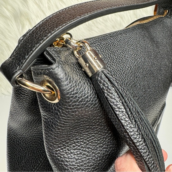 GUCCI 536194 Soho Black Hobo Leather Shoulder Bag - Picture 7 of 15